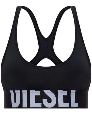 DIESEL Allison-D-Pop Logo Sports Bra - Black