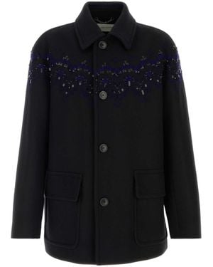 Dries Van Noten Wool Blend Randale Coat - Black
