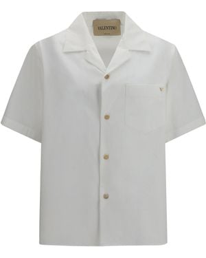 Valentino Short-Sleeve Shirt Vlogo - Gray