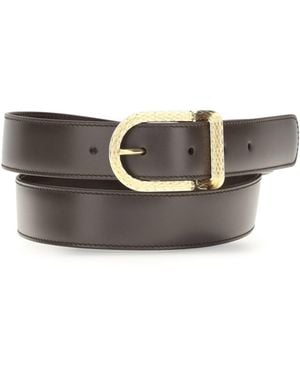 Loro Piana Belt Inlay Calf Leather Sun - White