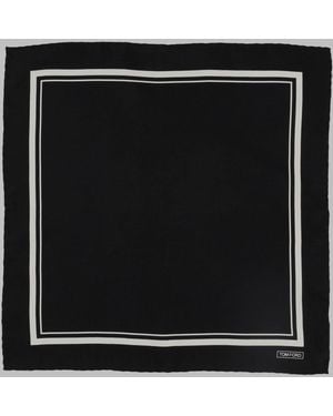 Tom Ford Pocket Square Silk Scarf - Black