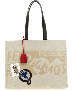Ferragamo 'Tote Bag L' Shopping Bag - Multicolor