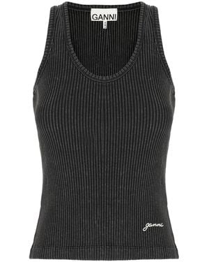 Ganni Clothing Tops - Black