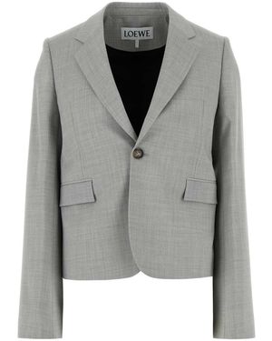 Loewe Wool Blazer Jacket Light - Gray