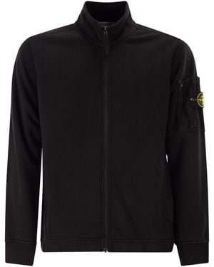 Stone Island Regular Fit Track Jacket With Seasonal Pocket - Black