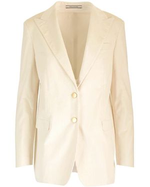 Tagliatore "Bertha" Long Blazer - Natural