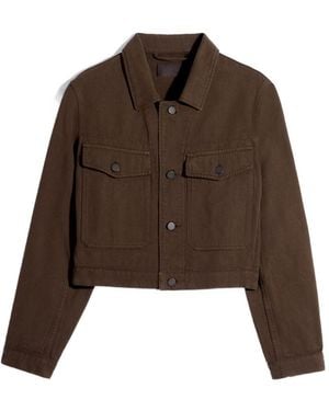 Lemaire Cotton Cropped Jacket - Brown
