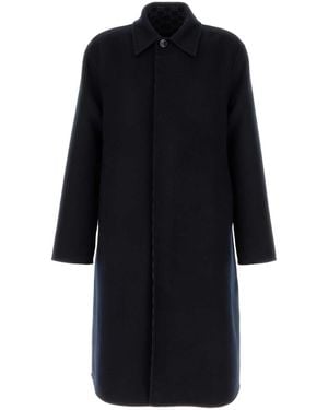 Gucci Solid Wool Coat - Black