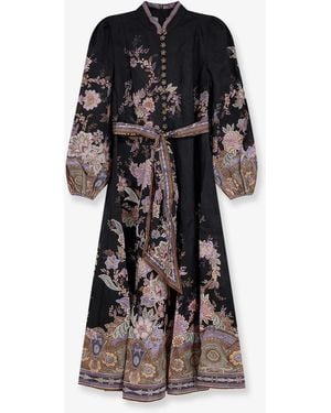 Zimmermann Luna Button Linen Dress - Multicolor