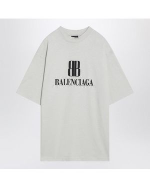 Balenciaga Nano Bb Medium Fit T-Shirt in Blue for Men | Lyst