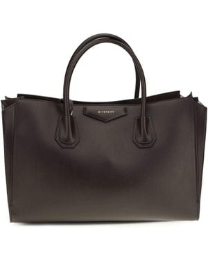 Givenchy Medium Antigona Catchall Glossy Grained Leather Handbag - Black