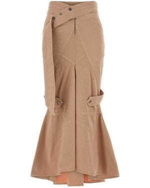 Blumarine Light Pink Denim Skirt - Natural