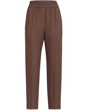 Brunello Cucinelli Linen Blend Pants - Brown