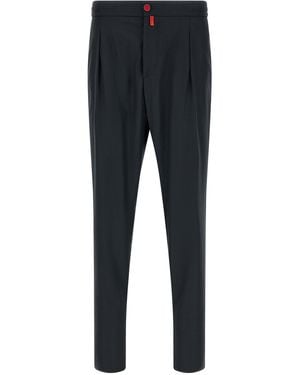 Kiton Red Button Pants - Blue