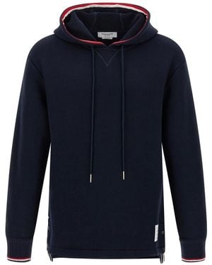 Thom Browne Rwb Tape Hoodie - Blue