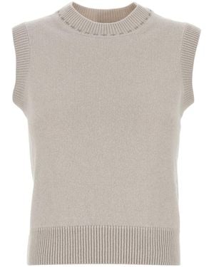 Fendi Cappuccino Cashmere Vest - Gray