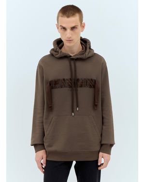パーカー・フーディ Lanvin Brode Side Curb' Sweatshirt Lanvin Curb Logo-Appliquéd Cotton-Jersey Hoodie - S | Coggles