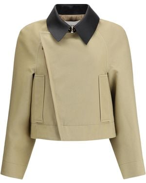 Givenchy Cropped Caban Coat - Natural