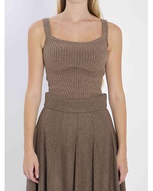 Max Mara Wool And Cashmere Top - Brown