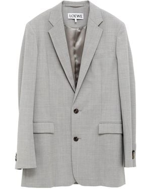 Loewe Wool Single-Breasted Jacket - Gray