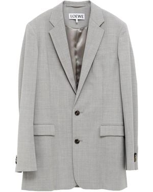 Loewe Wool Single-Breasted Jacket - Gray