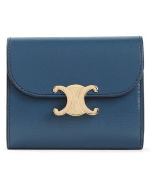 Celine Small Flap Wallet - Blue