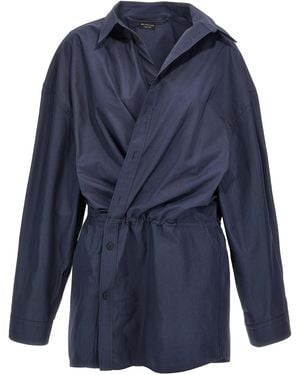 Balenciaga 'Stile Camicia Mini' Dress - Blue