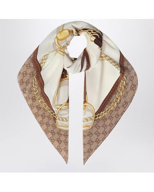 Gucci Printed Silk Crãªpe Carre - Metallic