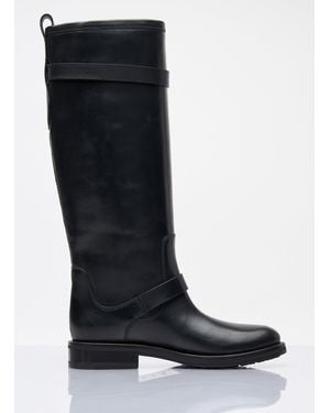 Saint Laurent River Leather Boots - Black
