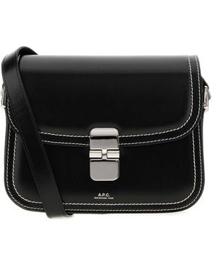 A.P.C. Leather Small Grace Shoulder Bag - Black