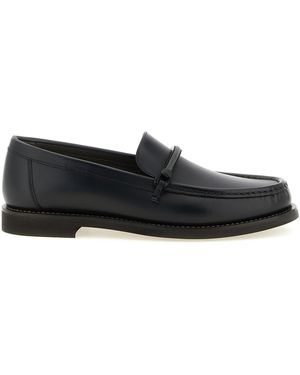 Brunello Cucinelli Calfskin Slip-On Loafers - Black