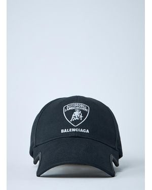 Balenciaga x Lamborghini Logo Motif Baseball Cap - Blue
