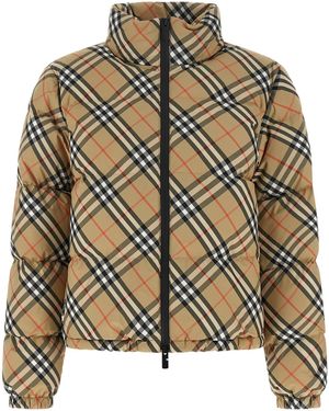 Burberry 'Ambleside Check' Down Jacket - Metallic