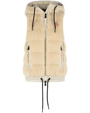 Moncler Teddy-Style Insulated Hooded Vest - Natural