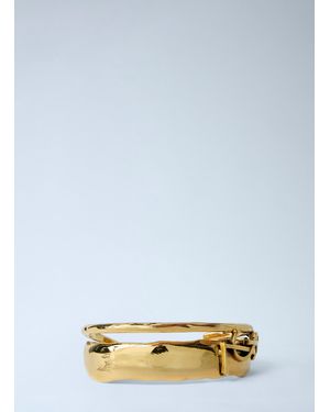 Saint Laurent Textured Metal Bangle - Blue