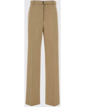 Prada Straight Cotton Pants - Natural