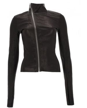 Rick Owens Leather Jackets - Black