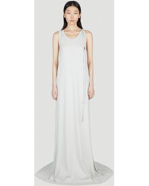 Ann Demeulemeester X-long Flared Dress - White