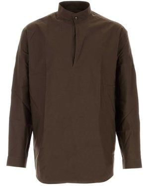 Lemaire Chocolate Poplin Shirt - Brown