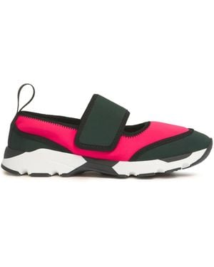 Marni Mary Jane Lycra Running Sneakers - White