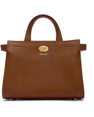 Burberry Mini Cotswolds Check Tote Bag - Brown