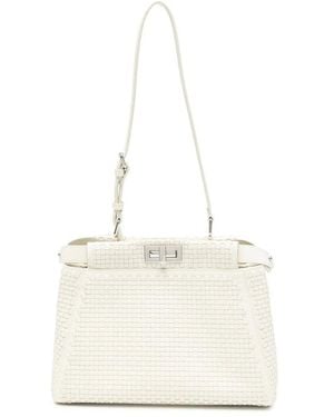 Fendi Neutrals Shoulder Bags - White