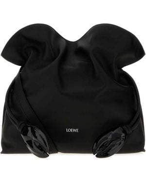 Loewe Nappa Leather X Cosima Von Bonin Flamenco Clutch - Black