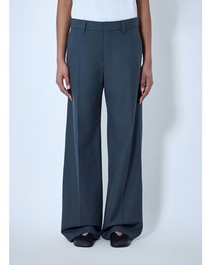 Lemaire Wide-Leg Tailored Pants - Blue
