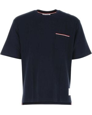 Tシャツ・カットソー THOM BROWNE Men T Shirts MJP209A J0199415 Blue Thom Browne T-shirts for Men | Online Sale up to 63% off | Lyst