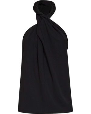 TOTEME Halter Top Twisted Jersey - Black