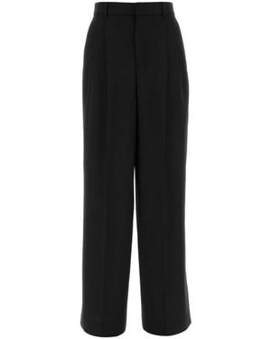 Ami Paris Black Wool Wide-leg Pant