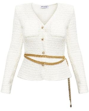 Self-Portrait Jackets - White