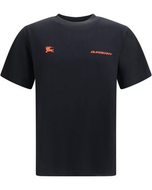 Burberry Cotton Map T-Shirt - Black