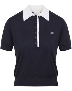 Celine Polo Sweatrer - Blue